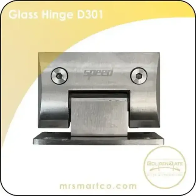 Glass hinge to the wall	